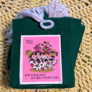 Set of 8 Vintage 60’s Handmade TwoTable Bridge Tally Card Books